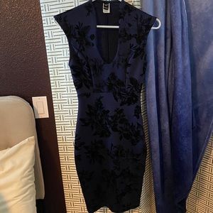 Knee Length dress- Navy blue